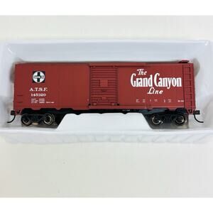 Bachmann Silver HO Santa Fe Grand Canyon 40' Map Box Car #145320 16503 New